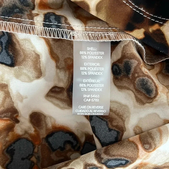 Calvin Klein Animal Print Tie-Shoulder Maxi Dress with Drawstring Elastic Waist - Picture 15 of 16